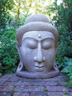 Grand Buddha Head Stone Garden Statue