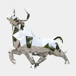 Grand Bull 200cm Geometric Metal Garden Sculpture