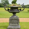 Grand Cheshire Urn Bronze Metal Garden Planter