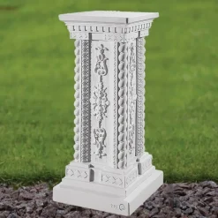Grand 58cm Marble Resin Garden Pedestal