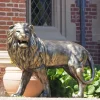 Grand Lion Left Facing Bronze Metal Garden Statue