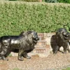 Grand Lions Bronze Metal Garden Statues