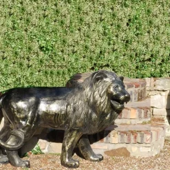 Grand Lions Bronze Metal Garden Statues