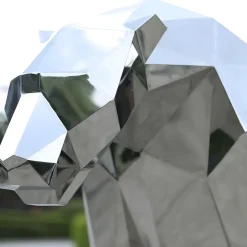 Grand Panther 87cm Geometric Metal Garden Sculpture