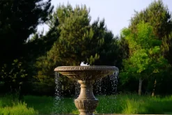 Grand Single Tier 4m Sandstone Stone Water Fountain Feature