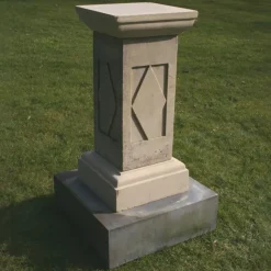 Grand Square 81cm Stone Sundial Pedestal