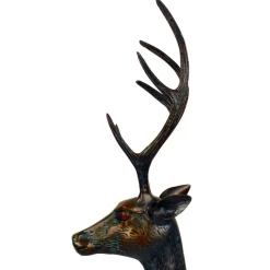 Grand Stag & Doe Bronze Metal Garden Statues