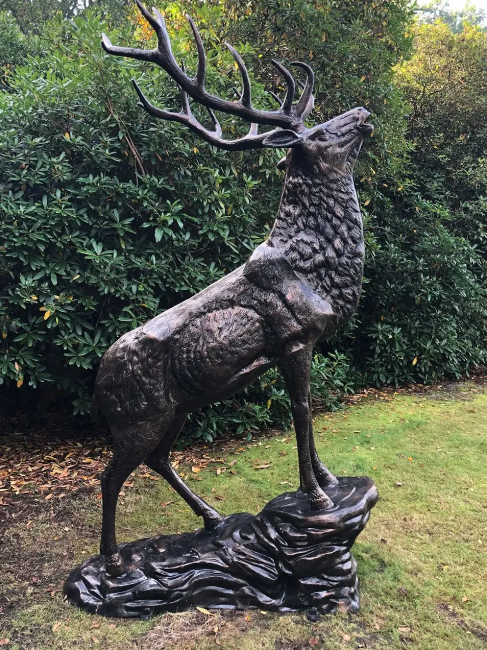 Grand Stag Life-Size 292cm Metal Bronze Garden Statue