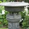 Grand Tazza Stone Garden Planter on Pedestal