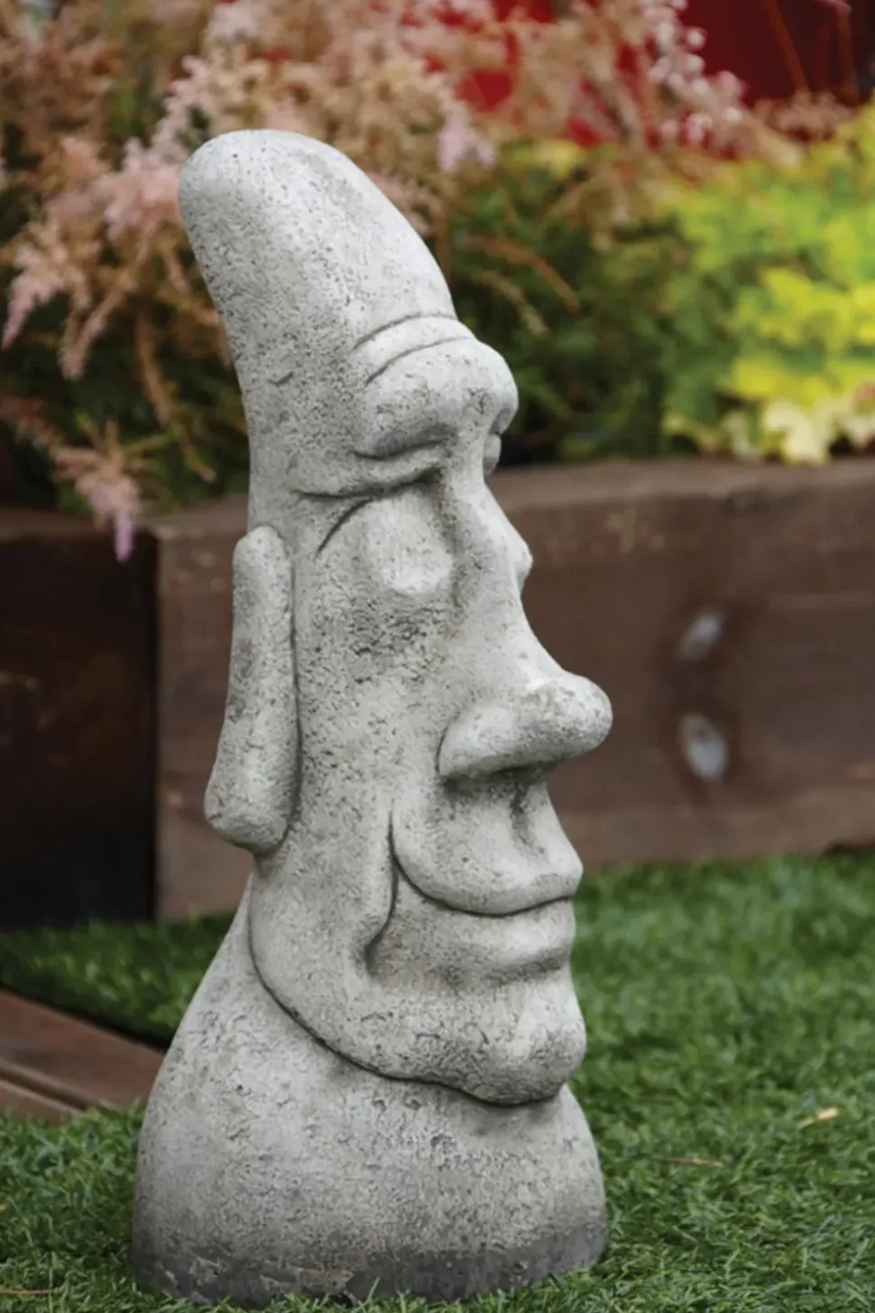 Grandad Easter Island Head Stone Garden Ornament