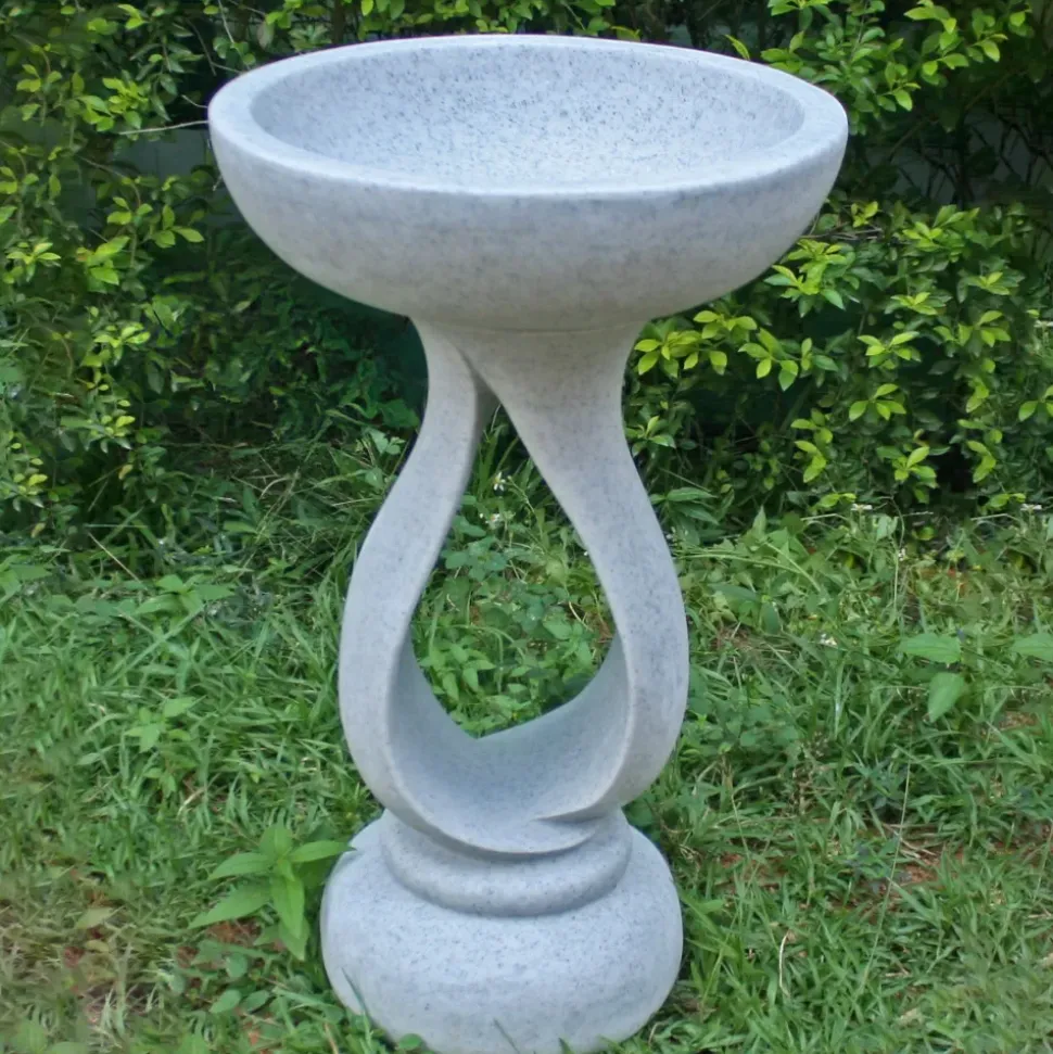 Grasmere Contemporary Granite Resin Garden Birdbath