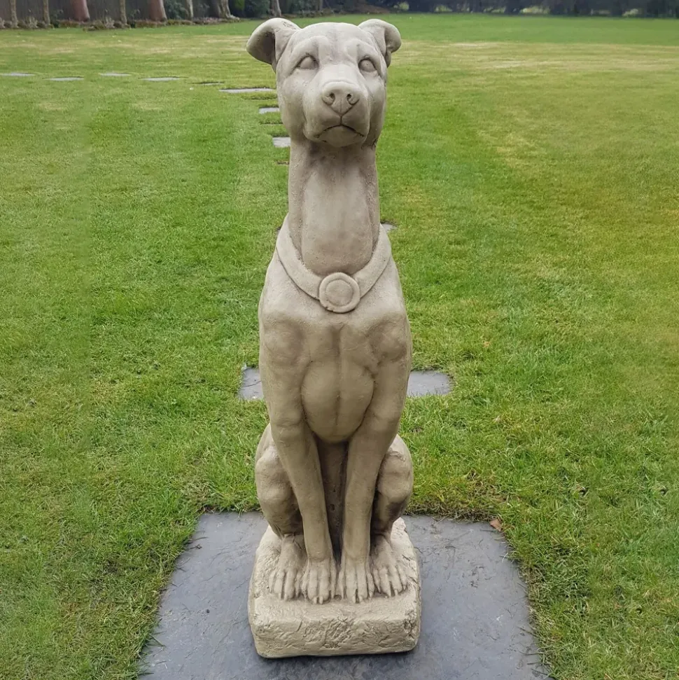 Greyhound 90cm Stone Garden Statue