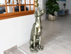 Guardian Greyhound 81cm Anthracite Resin Indoor Sculpture