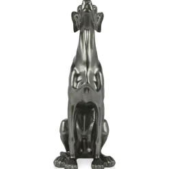 Guardian Greyhound 81cm Anthracite Resin Indoor Sculpture