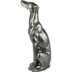 Guardian Greyhound 81cm Anthracite Resin Indoor Sculpture