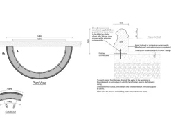 Half Circle Small Stone Pool Surround Water Feature