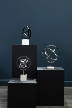 Harmony in Motion 34cm Black Metal Indoor Sculpture