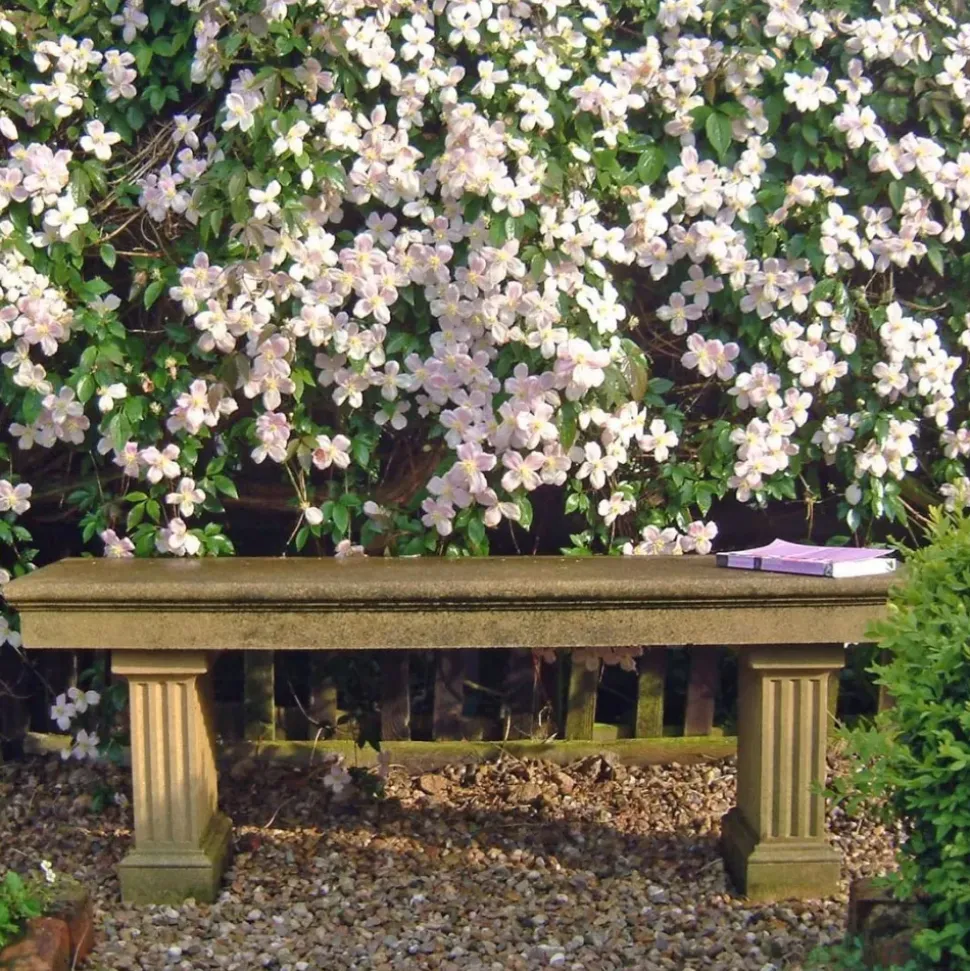 Heritage Straight Stone Garden Bench