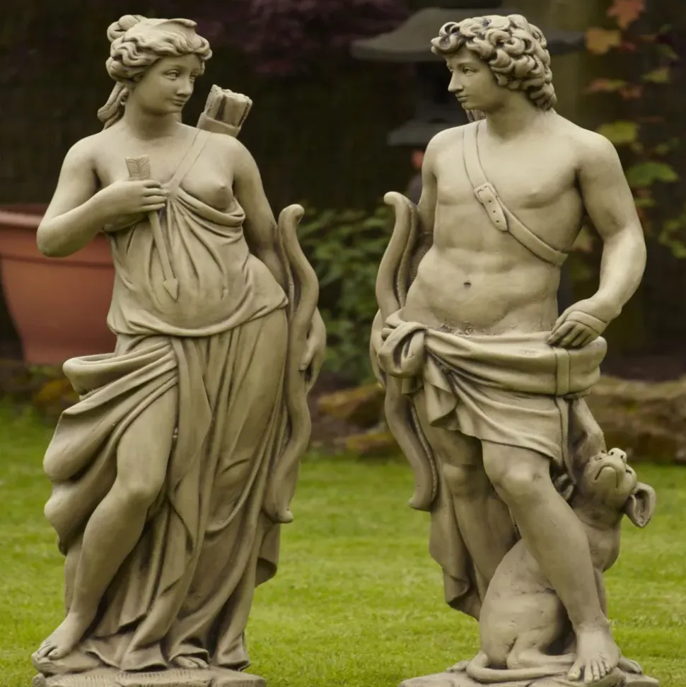 Hunter and Diana 140cm Stone Garden Statues
