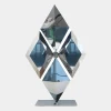 Hyper Prism 103cm Silver Geometric Metal Indoor Sculpture