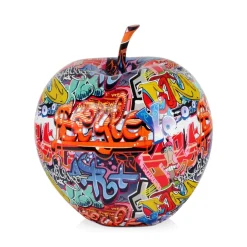 Iconic Apple 30cm Graffiti Resin Indoor Sculpture