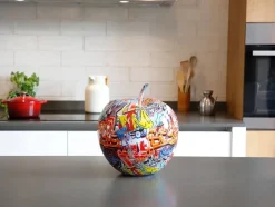 Iconic Apple 30cm Graffiti Resin Indoor Sculpture