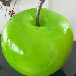 Iconic Apple 30cm Green Resin Indoor Sculpture
