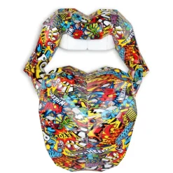Iconic Lips 42cm Pop Art Resin Wall Sculpture