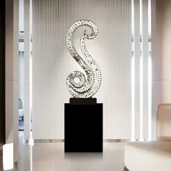 Iconic Symphony 85cm Silver Metal Indoor Sculpture