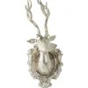 Imperial Stag 65cm Silver Metal Wall Sculpture