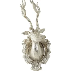 Imperial Stag 65cm Silver Metal Wall Sculpture