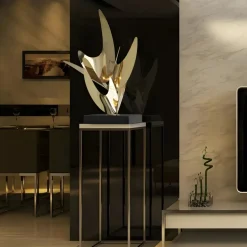 Infinite Bloom 71cm Gold Metal Indoor Sculpture