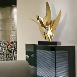 Infinite Bloom 71cm Silver Metal Indoor Sculpture