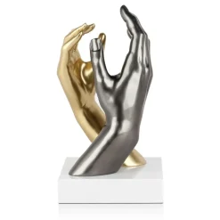 Infinite Touch 36cm Gold Resin Indoor Sculpture
