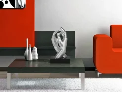 Infinite Touch 36cm Silver Resin Indoor Sculpture