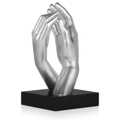 Infinite Touch 36cm Silver Resin Indoor Sculpture