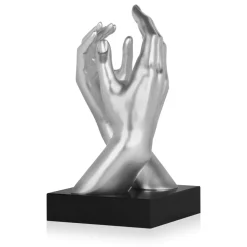 Infinite Touch 36cm Silver Resin Indoor Sculpture