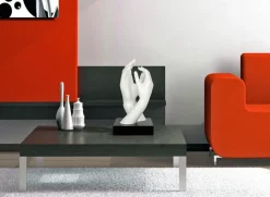 Infinite Touch 36cm White Resin Indoor Sculpture