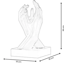 Infinite Touch 36cm White Resin Indoor Sculpture