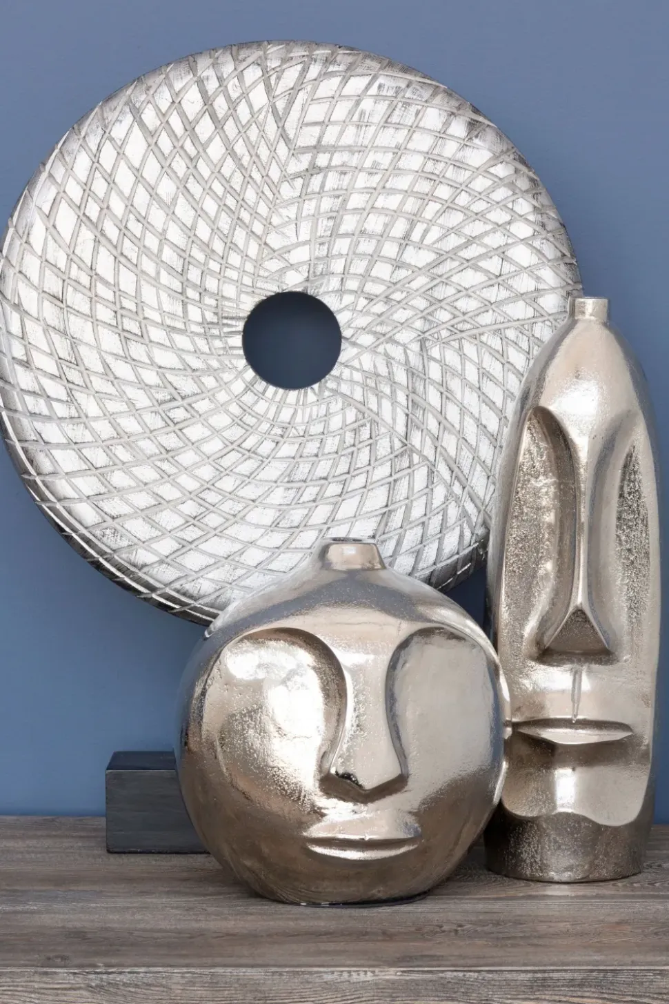 Infinity Core 50cm Silver Wood Indoor Sculpture