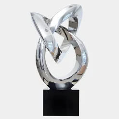 Infinity Fusion 180cm Silver Metal Garden Sculpture