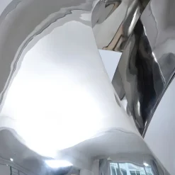Infinity Fusion 180cm Silver Metal Garden Sculpture