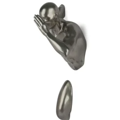 Infinity Man 50cm Anthracite Resin Wall Sculpture