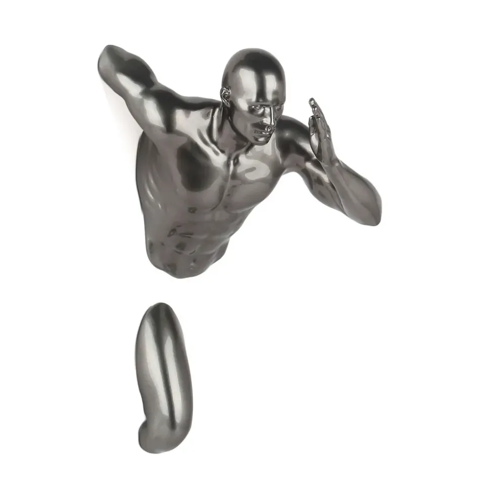 Infinity Man 28cm Anthracite Resin Wall Sculpture