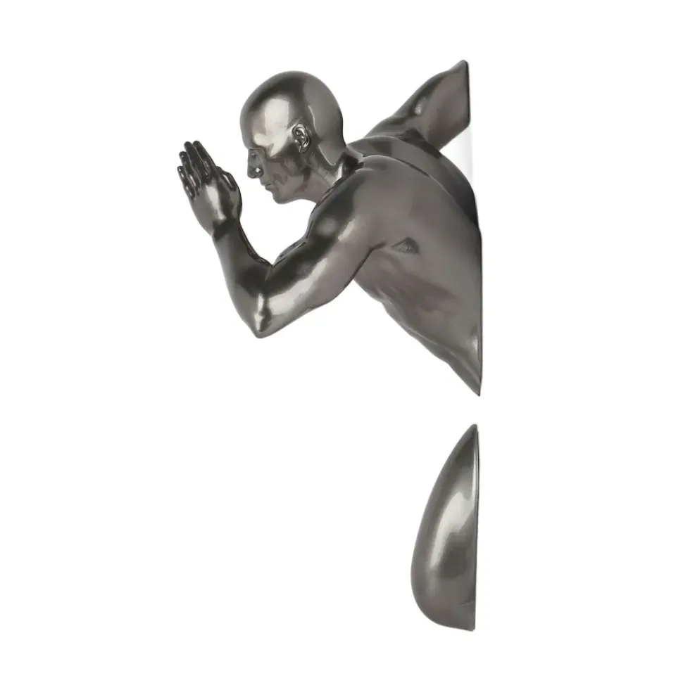 Infinity Man 28cm Anthracite Resin Wall Sculpture