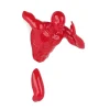 Infinity Man 28cm Red Resin Wall Sculpture