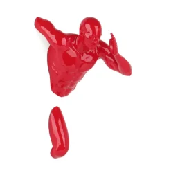 Infinity Man 28cm Red Resin Wall Sculpture