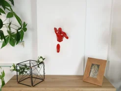 Infinity Man 28cm Red Resin Wall Sculpture