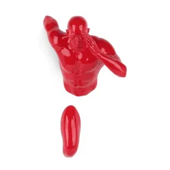 Infinity Man 28cm Red Resin Wall Sculpture