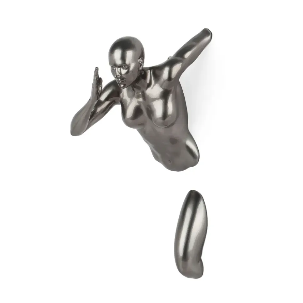 Infinity Woman 28cm Anthracite Resin Wall Sculpture